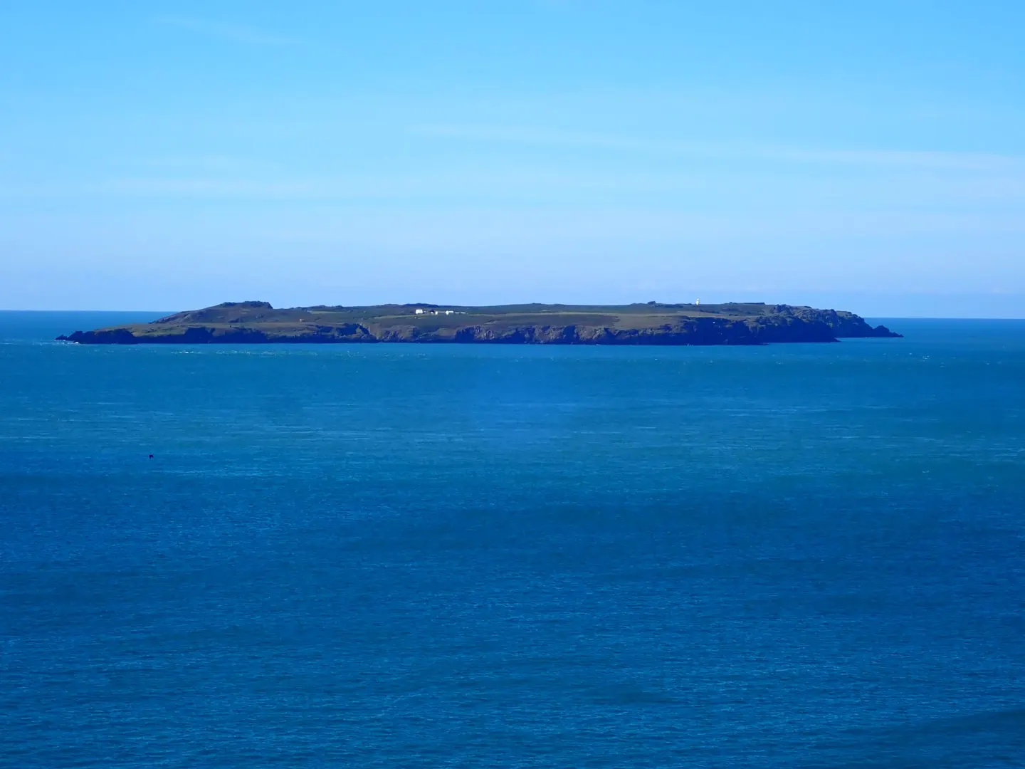 Photo of Skokholm Island, an island in Pembrokeshire, south west Wales.