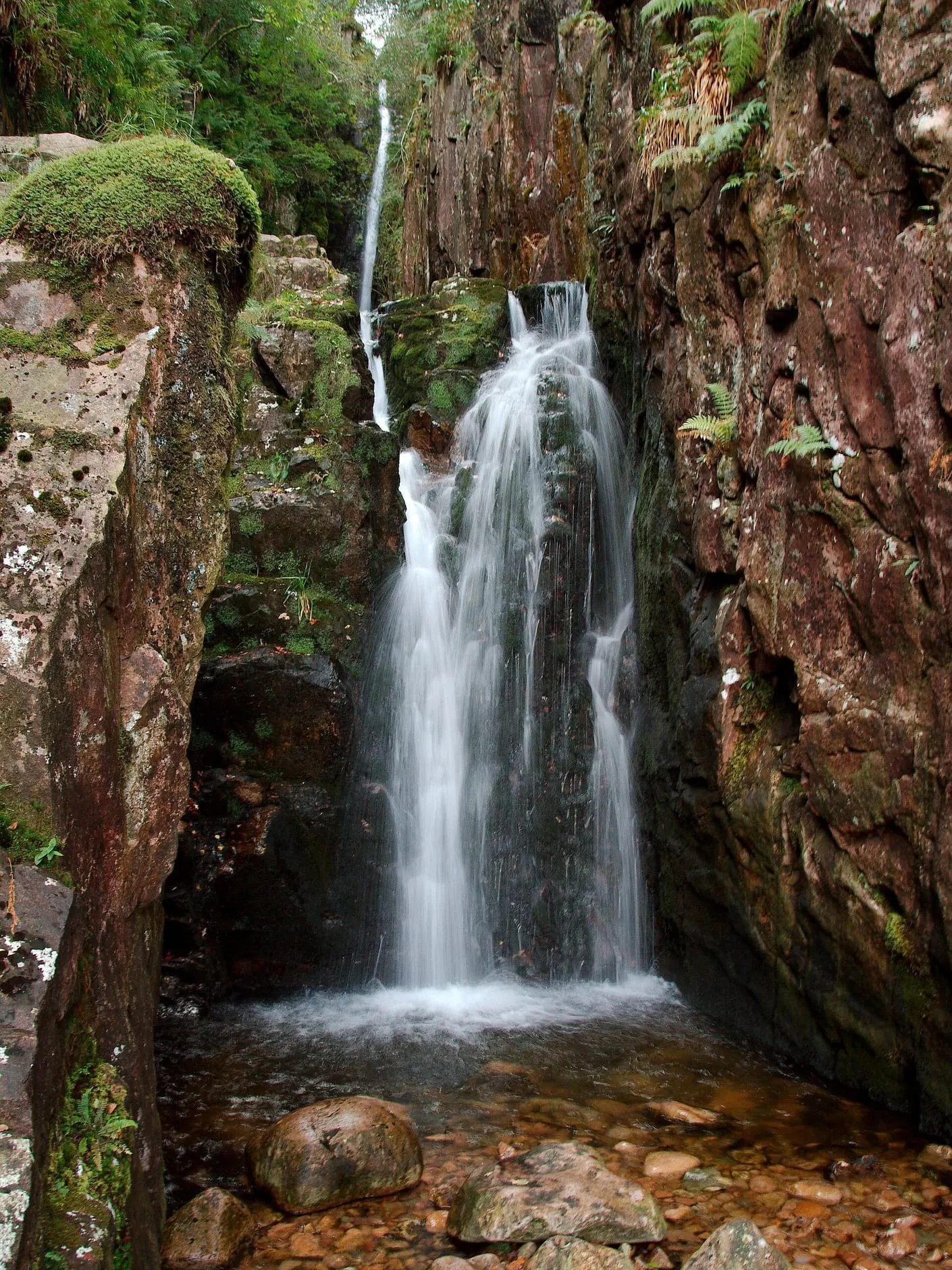 Photo of Scale Force, a waterfall near Buttermere in the Lake District, Cumbria, north west England.