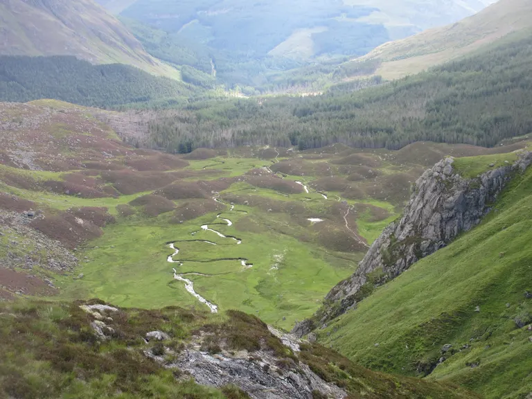 Photo of Corrie Fee, a National Nature Reserve in the Cairngorms, the Angus, north east Scotland.