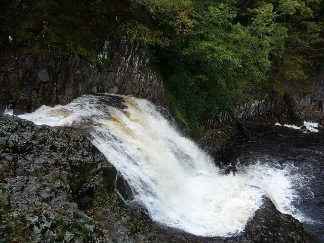 Photo of Rhaeadr Mawddach, a waterfall near Trawsfynydd in Eryri, Gwynedd, north Wales.