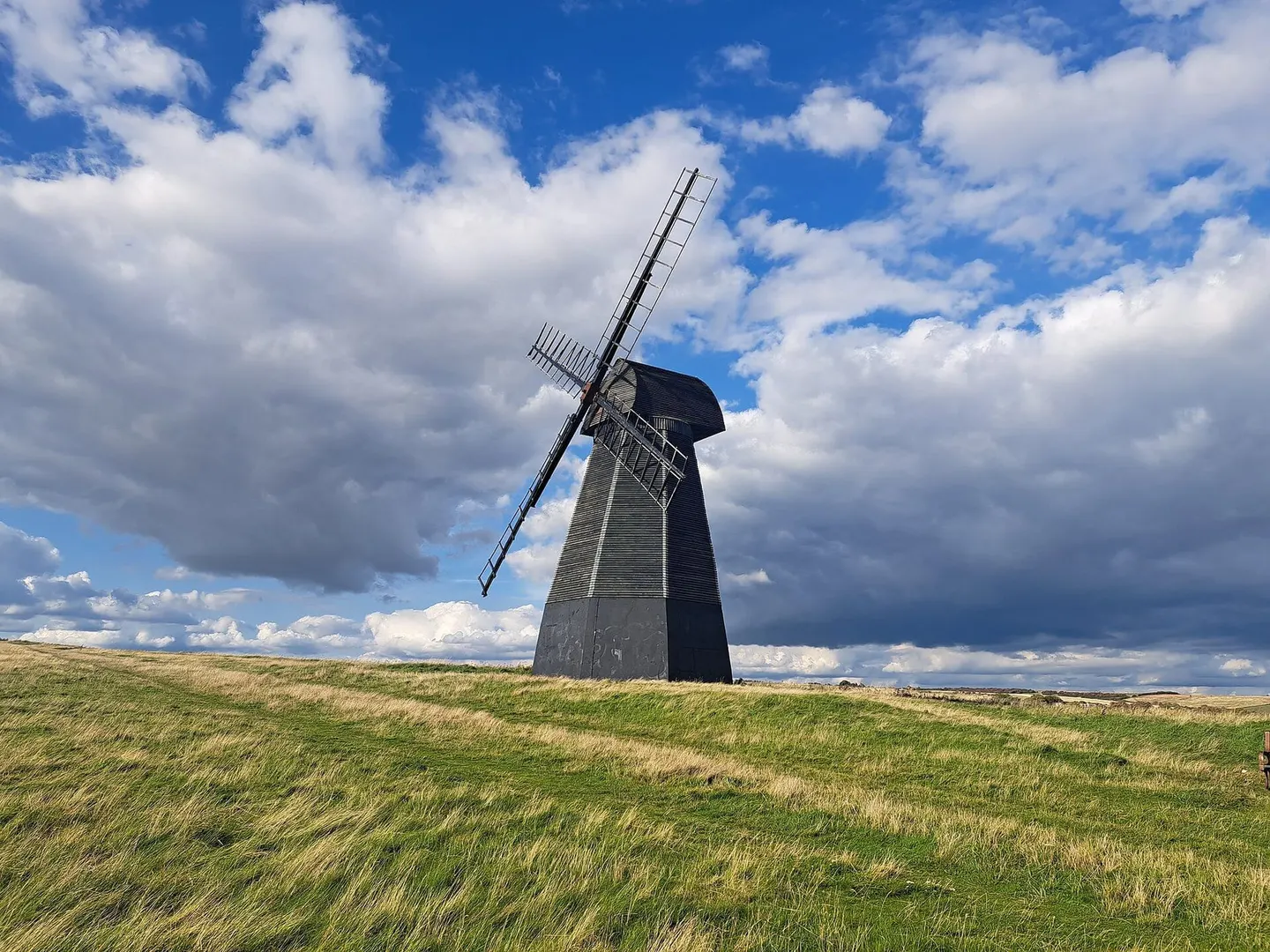 Photo of Beacon Mill, Rottingdean, a windmill in the South Downs, East Sussex, south east England.