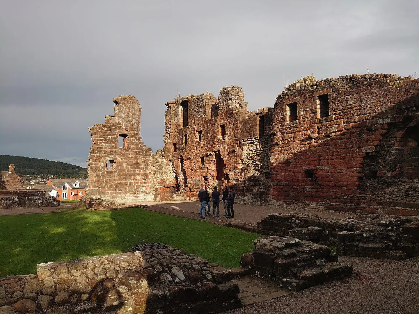 Photo of Penrith Castle, a ruined castle in Cumbria, north west England.