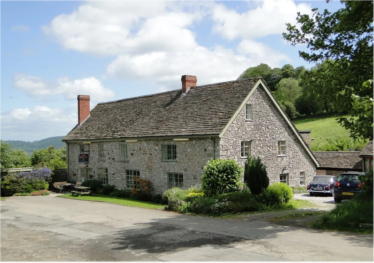 Photo of The Harp, a pub near Old Radnor, the Powys, mid Wales.
