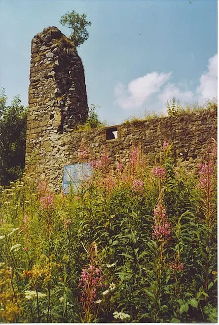 Photo of Lochwood Castle, a ruined castle near Moffat, Dumfries and Galloway, southern Scotland.