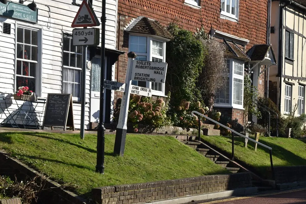 Photo of Robertsbridge, a village in the High Weald, East Sussex, south east England.