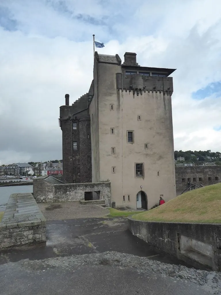 Photo of Broughty Castle, a ruined castle near Broughty Ferry, Dundee, north east Scotland.
