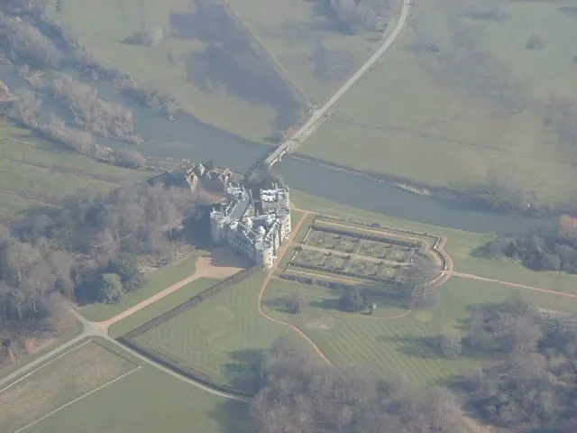 Photo of Longford Castle, a Grade II* registered house & garden near Salisbury, Wiltshire, south west England.