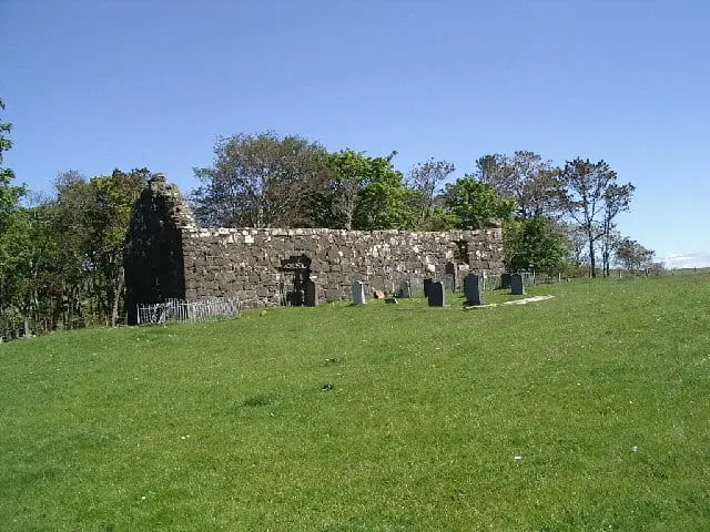 Photo of Kildonnan Chapel, a church in the Small Isles, Highland, the Scottish Highlands and Islands.