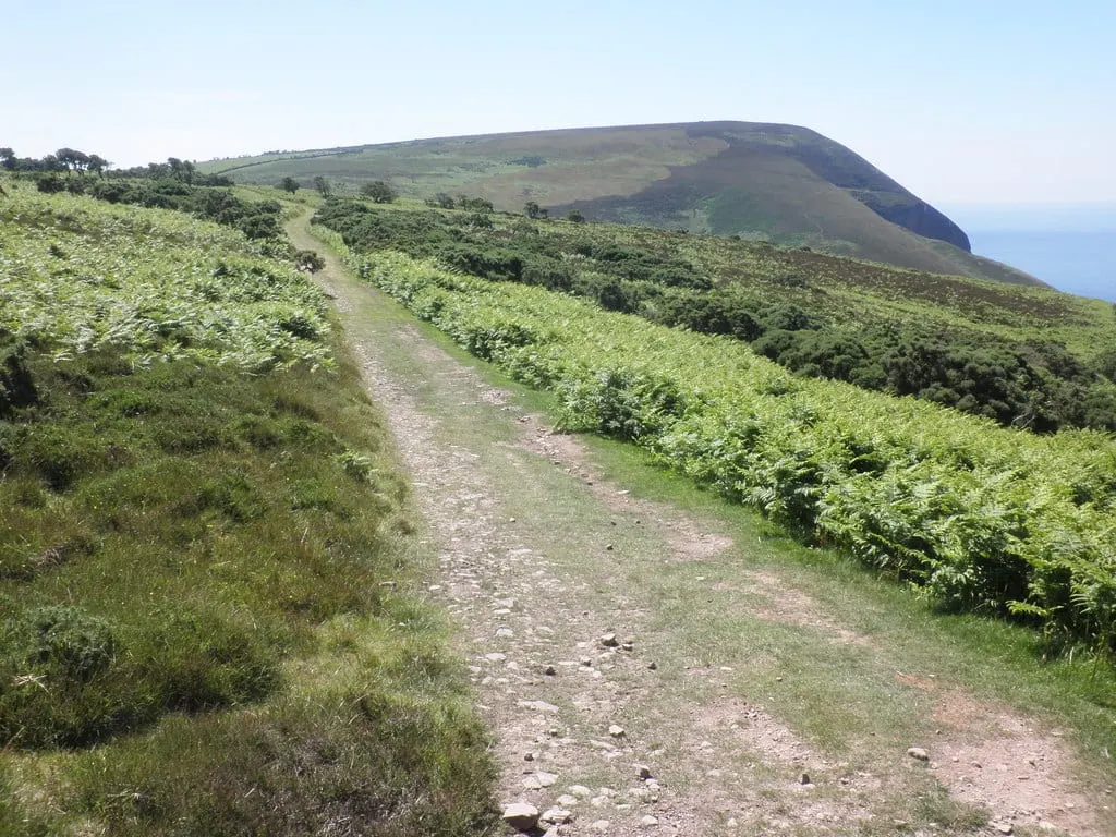Photo: Great Hangman, a viewpoint near Combe Martin, Devon, south west England.