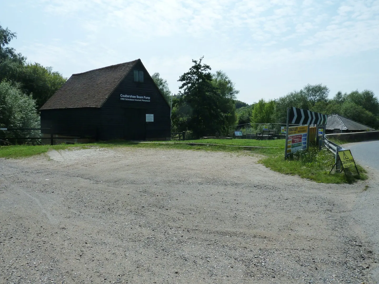 Photo of Coultershaw Beam Pump, a landmark near Petworth in the South Downs, West Sussex, south east England.