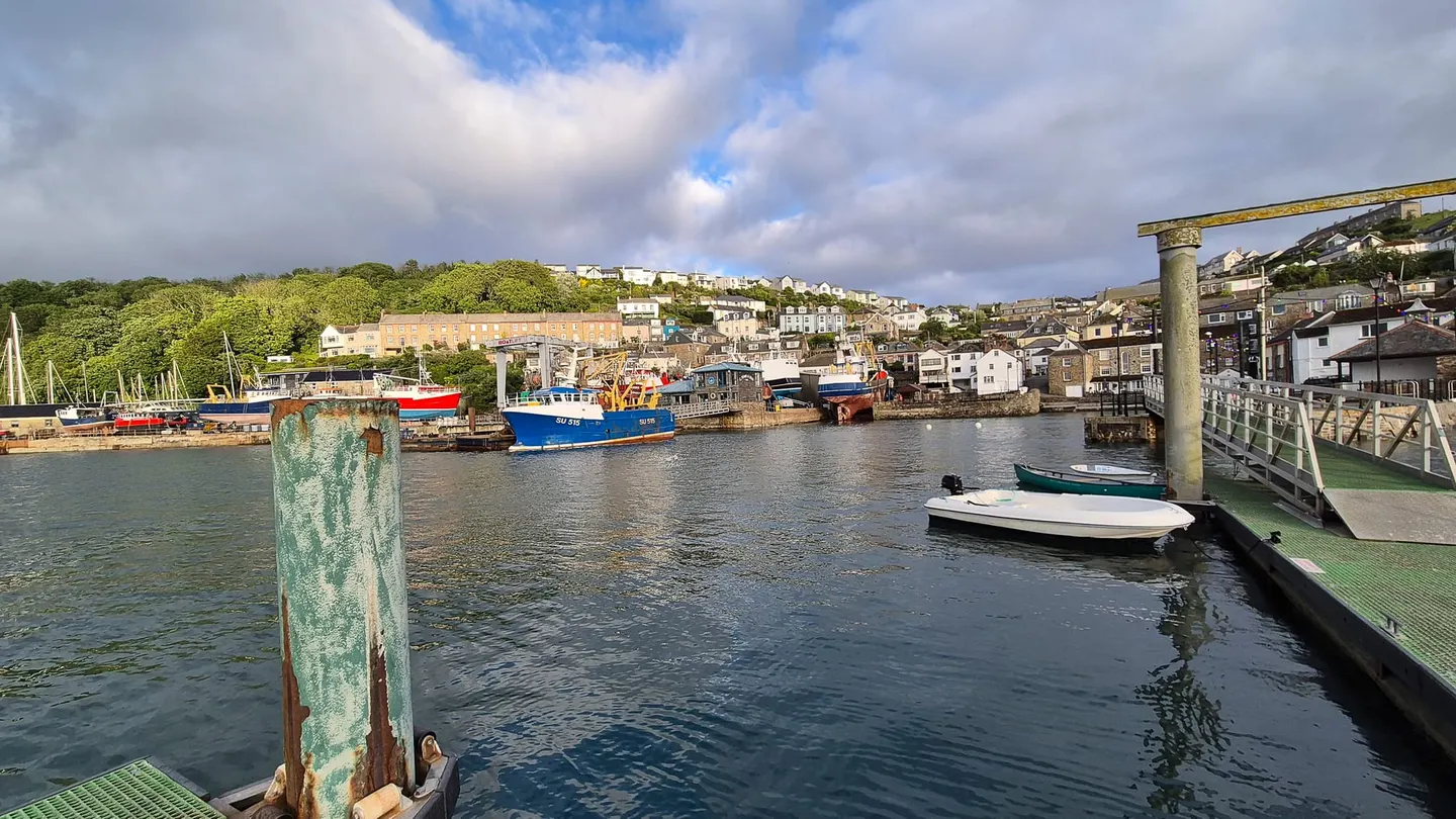 Photo of Polruan, a village in Cornwall, south west England.