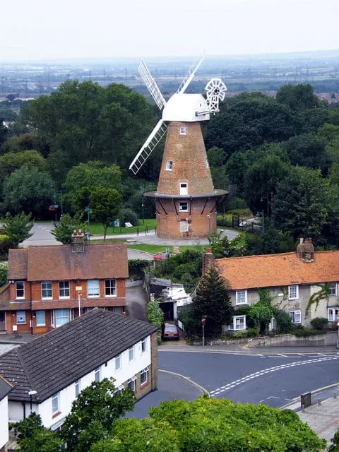 Photo of Rayleigh Windmill, a windmill in Essex, eastern England.
