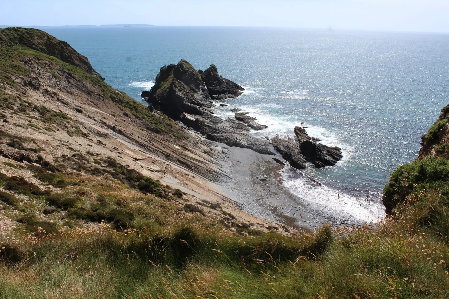 Photo of the coast at Llanunwas, Pembrokeshire, south west Wales.
