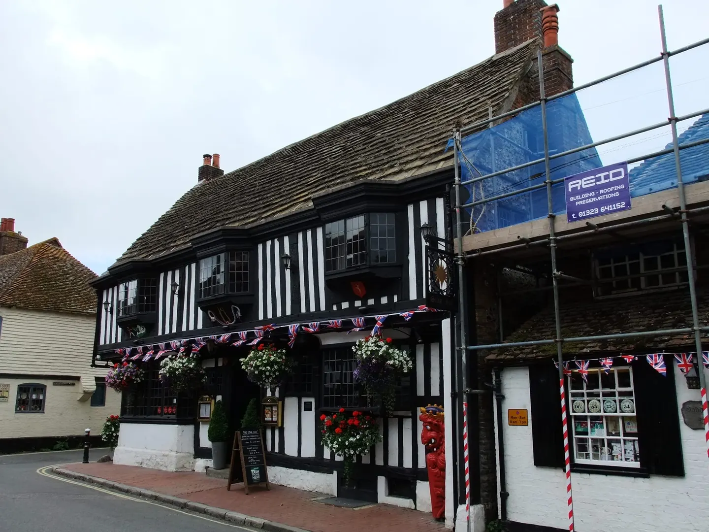 Photo of The Star Inn, a pub near Alfriston in the South Downs, East Sussex, south east England.