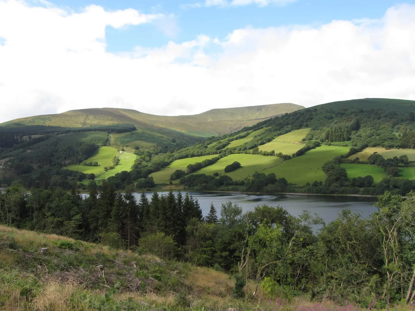 Photo of Talybont Reservoir, a reservoir near Talybont-on-Usk in Bannau Brycheiniog, the Powys, mid Wales.