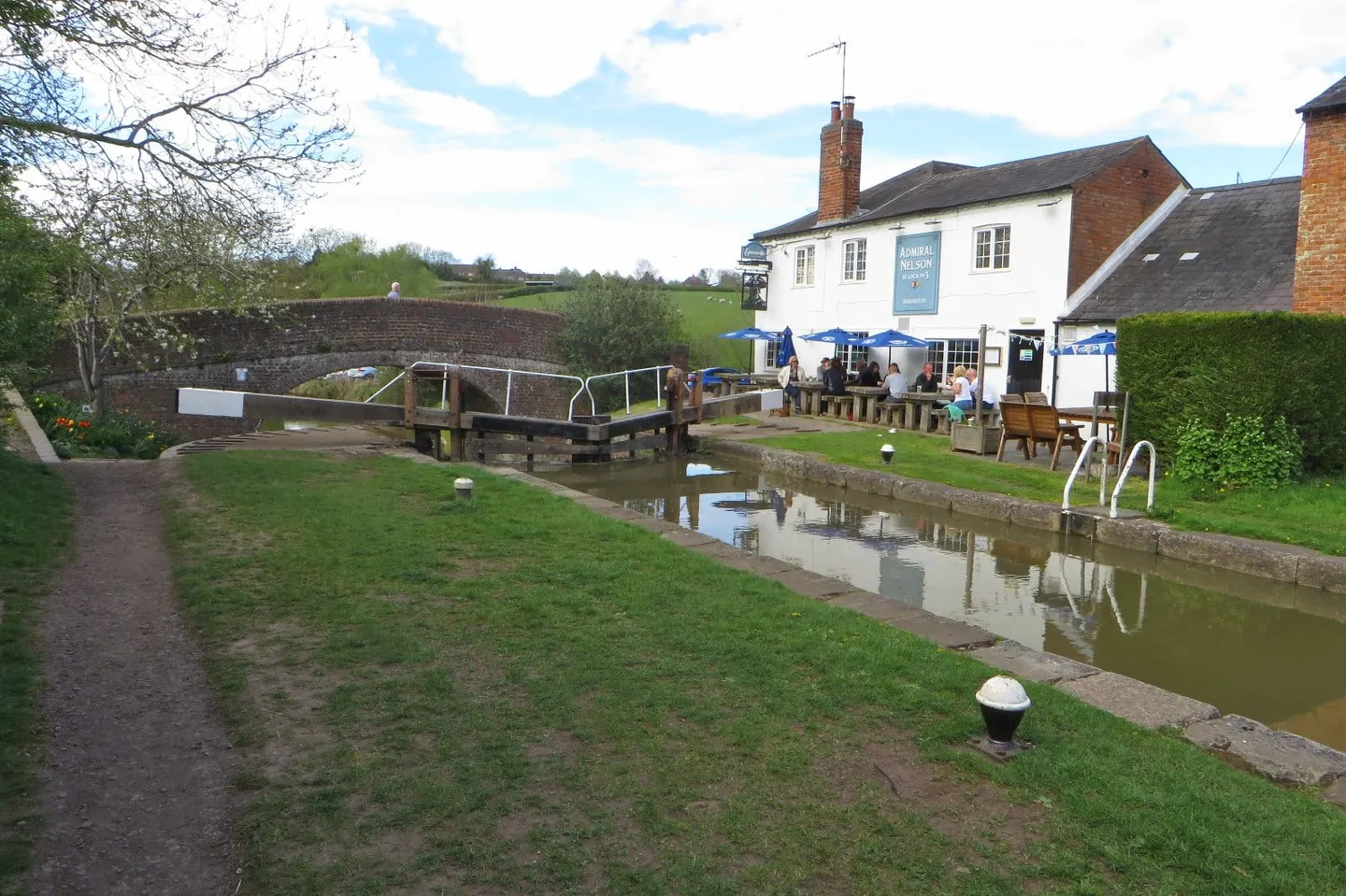 Photo of Admiral Nelson, a pub near Braunston, Northamptonshire, central England.