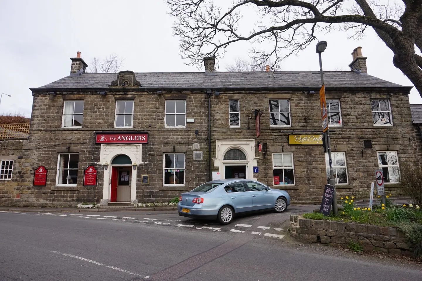 Photo of The Anglers Rest, a pub near Bamford in the Peak District, Derbyshire, central England.