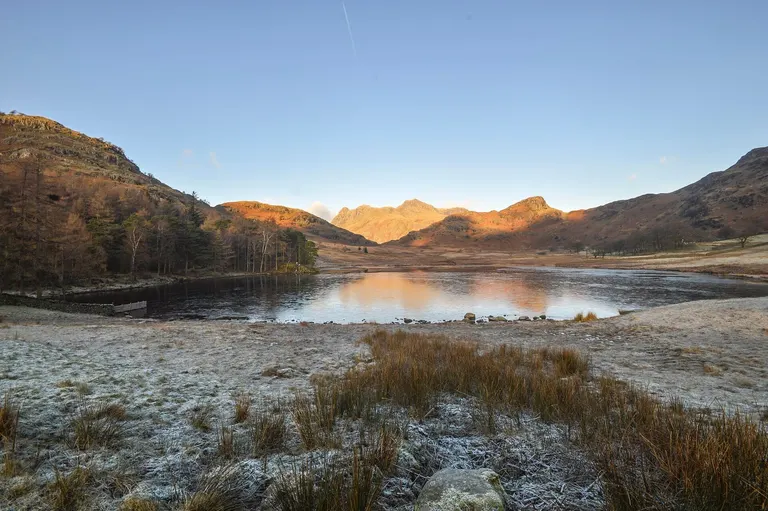 Photo of Blea Tarn, a tarn near Chapel Stile in the Lake District, Cumbria, north west England.