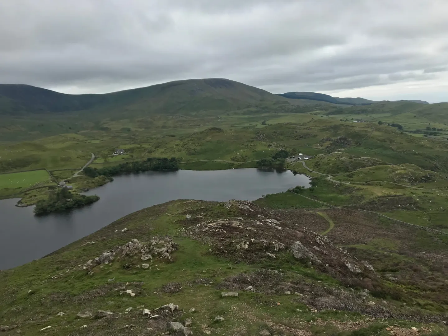 Photo of Llynnau Cregennen, a lake near Barmouth in Eryri, Gwynedd, north Wales.