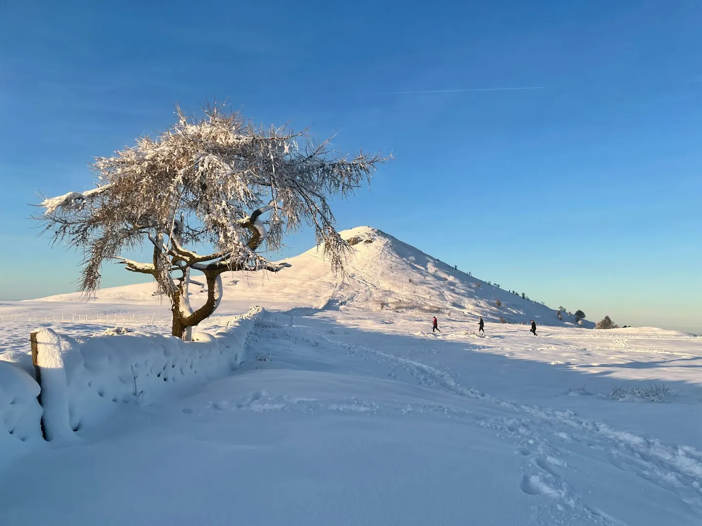 Photo of Roseberry Topping, a Site of Special Scientific Interest near Middlesbrough, North Yorkshire, northern England.