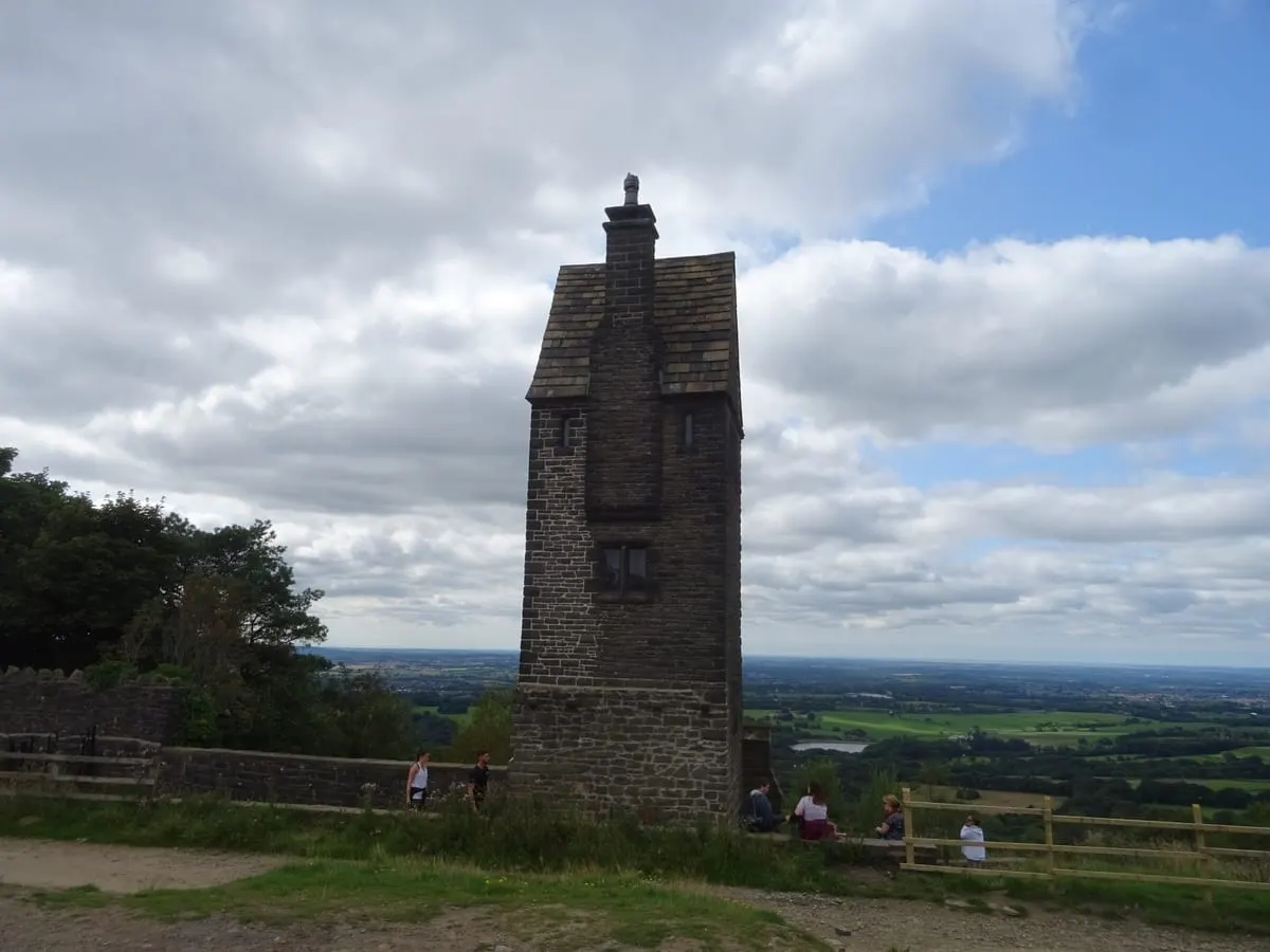 Photo of Pigeon Tower, a folly near Rivington, Lancashire, north west England.