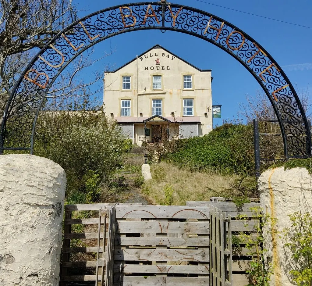 Photo of The Bull Bay Hotel, a pub in Anglesey, north Wales.