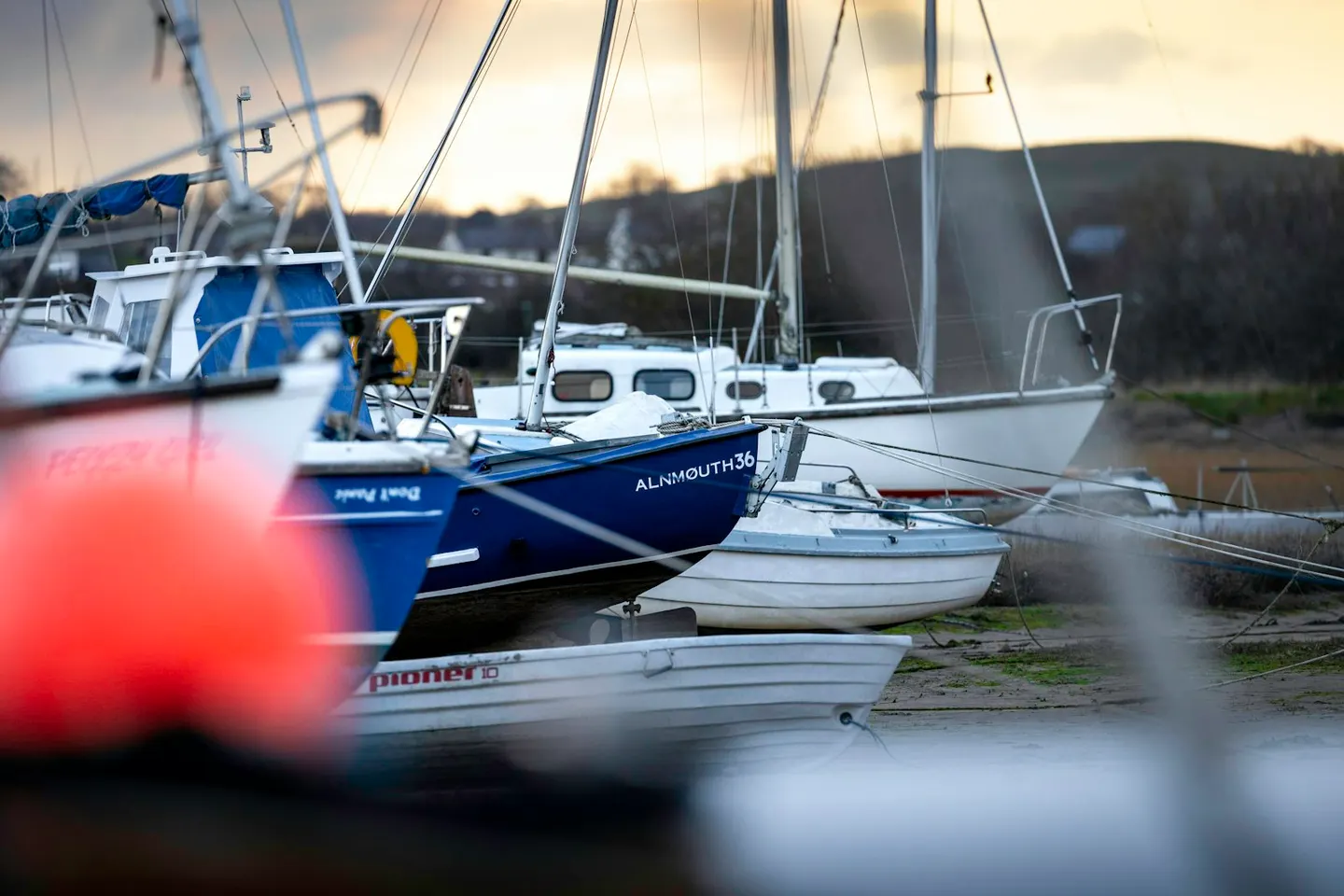 Photo of Alnmouth, a village in Northumberland, north east England.
