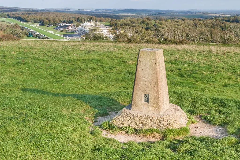 Photo of Trundle hillfort, a hillfort near Singleton in the South Downs, West Sussex, south east England.