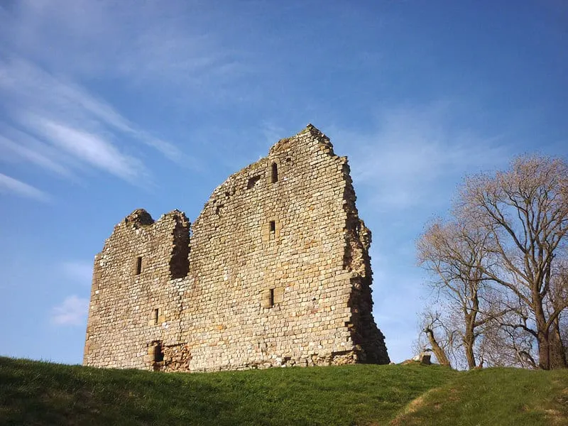 Photo of Thirlwall Castle, a ruined castle near Haltwhistle, Northumberland, north east England.