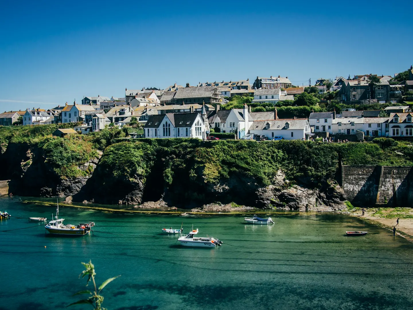 Photo of Port Isaac, a village in Cornwall, south west England.