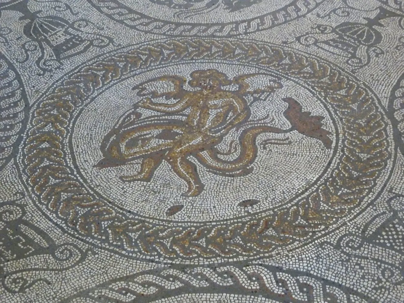 Photo of Fishbourne Roman Palace, a Roman villa near Dell Quay, West Sussex, south east England.