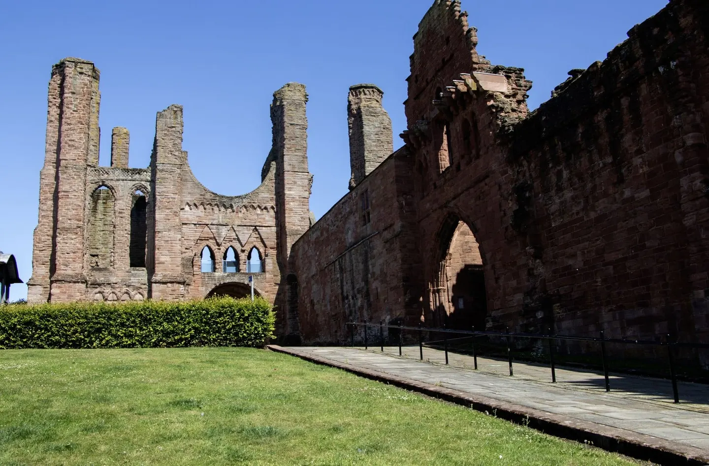 Photo of Arbroath Abbey, a ruined abbey in the Angus, north east Scotland.