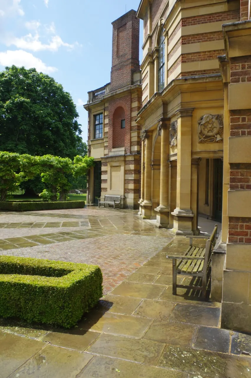 Photo of Eltham Palace, a Grade II* registered house & garden near Mottingham, London, England.
