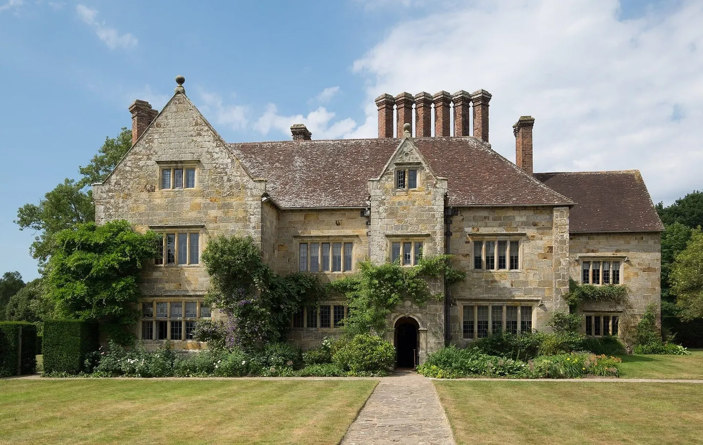 Photo of Batemans, a Grade II registered house & garden near Burwash in the High Weald, East Sussex, south east England.