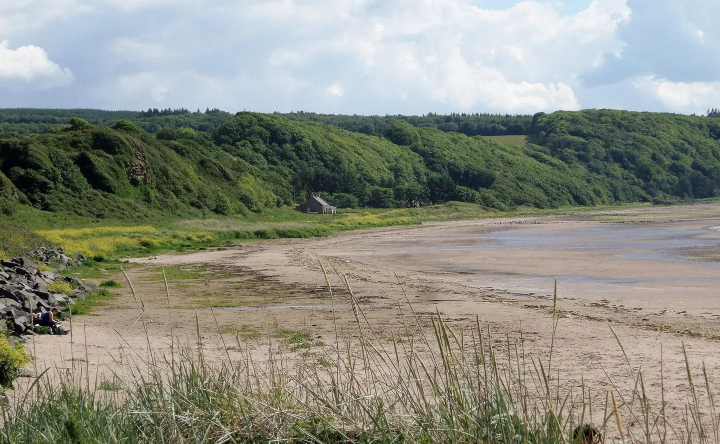 Photo of Croy Shore, a beach near Dunure, South Ayrshire, southern Scotland.