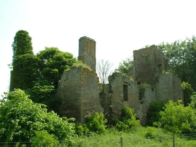 Photo of Moncur Castle, a ruined castle near Dundee, Perth and Kinross, central Scotland.