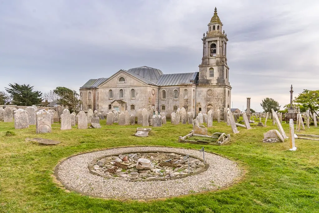 Photo of St George's Church, Reforme, a church near Easton, Dorset, south west England.