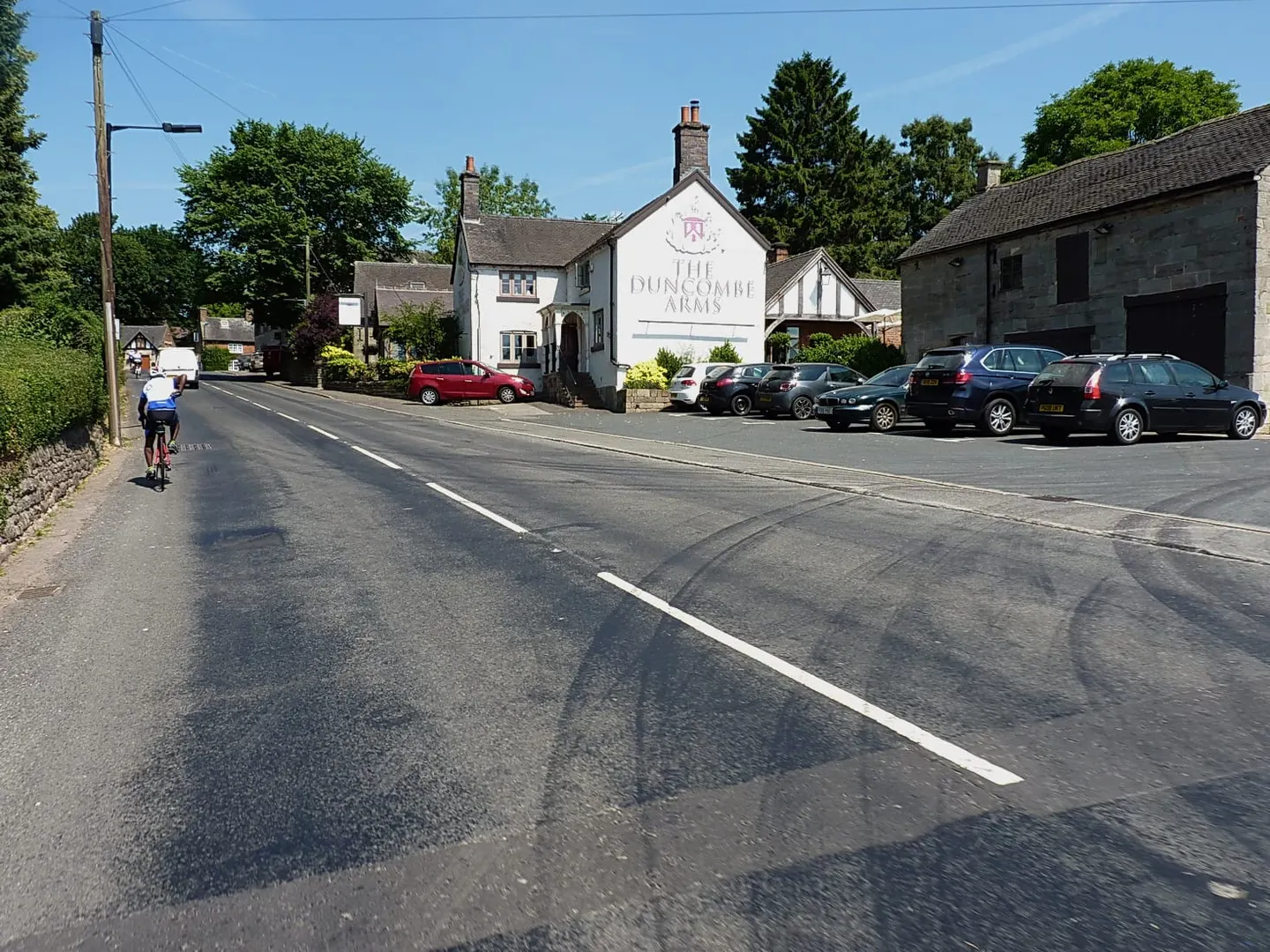 Photo of The Duncombe Arms, a pub near Ellastone, Staffordshire, central England.
