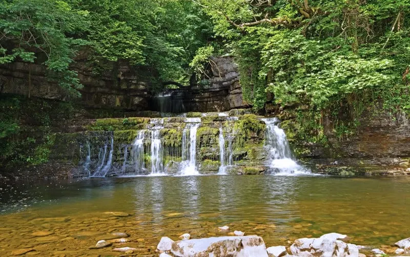 Photo of Cotter Force, a waterfall near Hawes in the Yorkshire Dales, North Yorkshire, northern England.