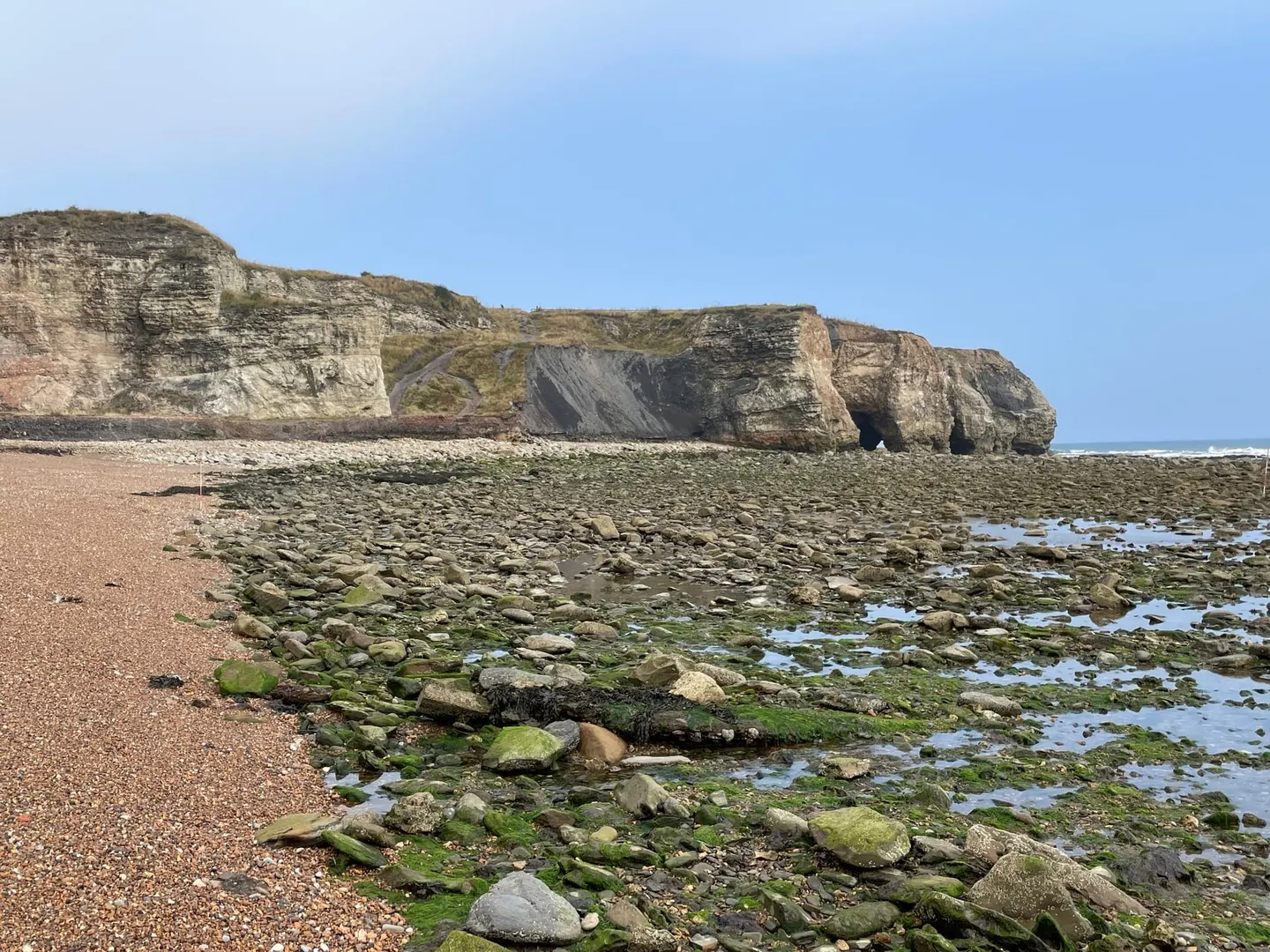 Photo: Nose's Point and Blast Beach, a viewpoint near Sunderland, County Durham, north east England.