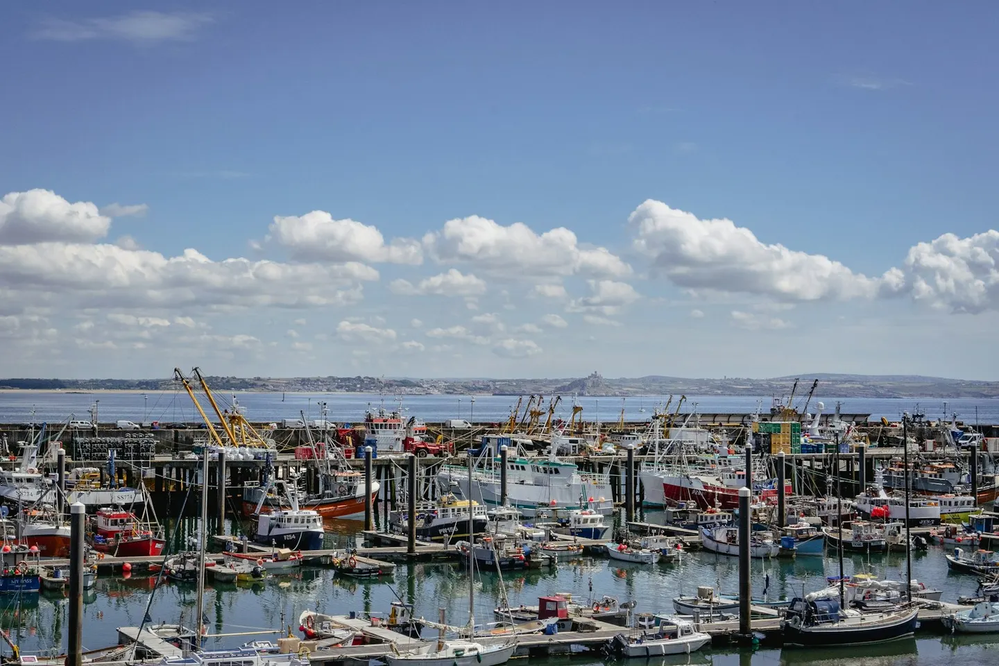 Photo of Newlyn, a village in Cornwall, south west England.