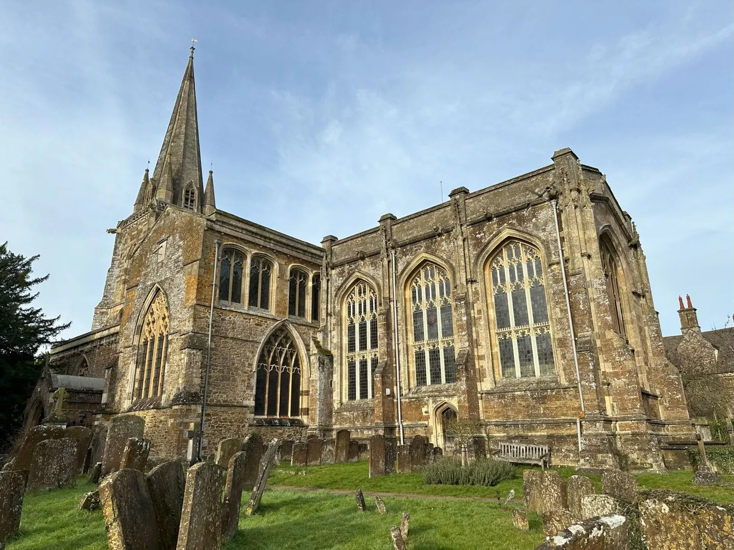 Photo of St Mary's Church, Adderbury, a church in Oxfordshire, south east England.