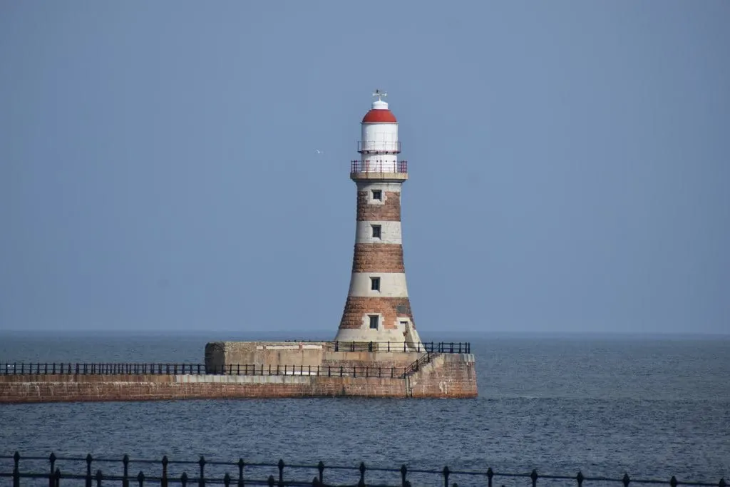Photo of Roker Pier and Lighthouse, a landmark near Sunderland, Tyne and Wear, north east England.