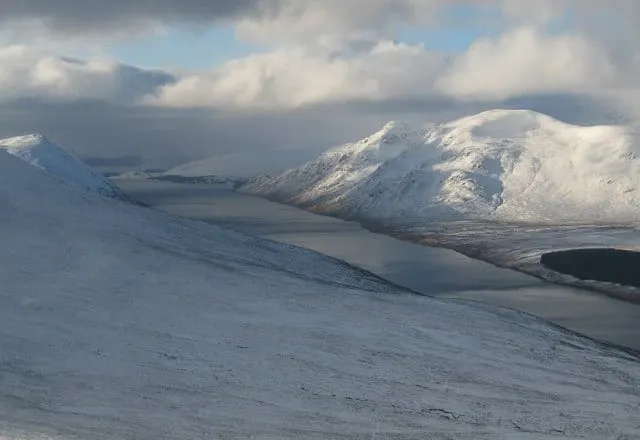 Photo of Loch Ericht, a loch near Dalwhinnie, Highland, the Scottish Highlands and Islands.