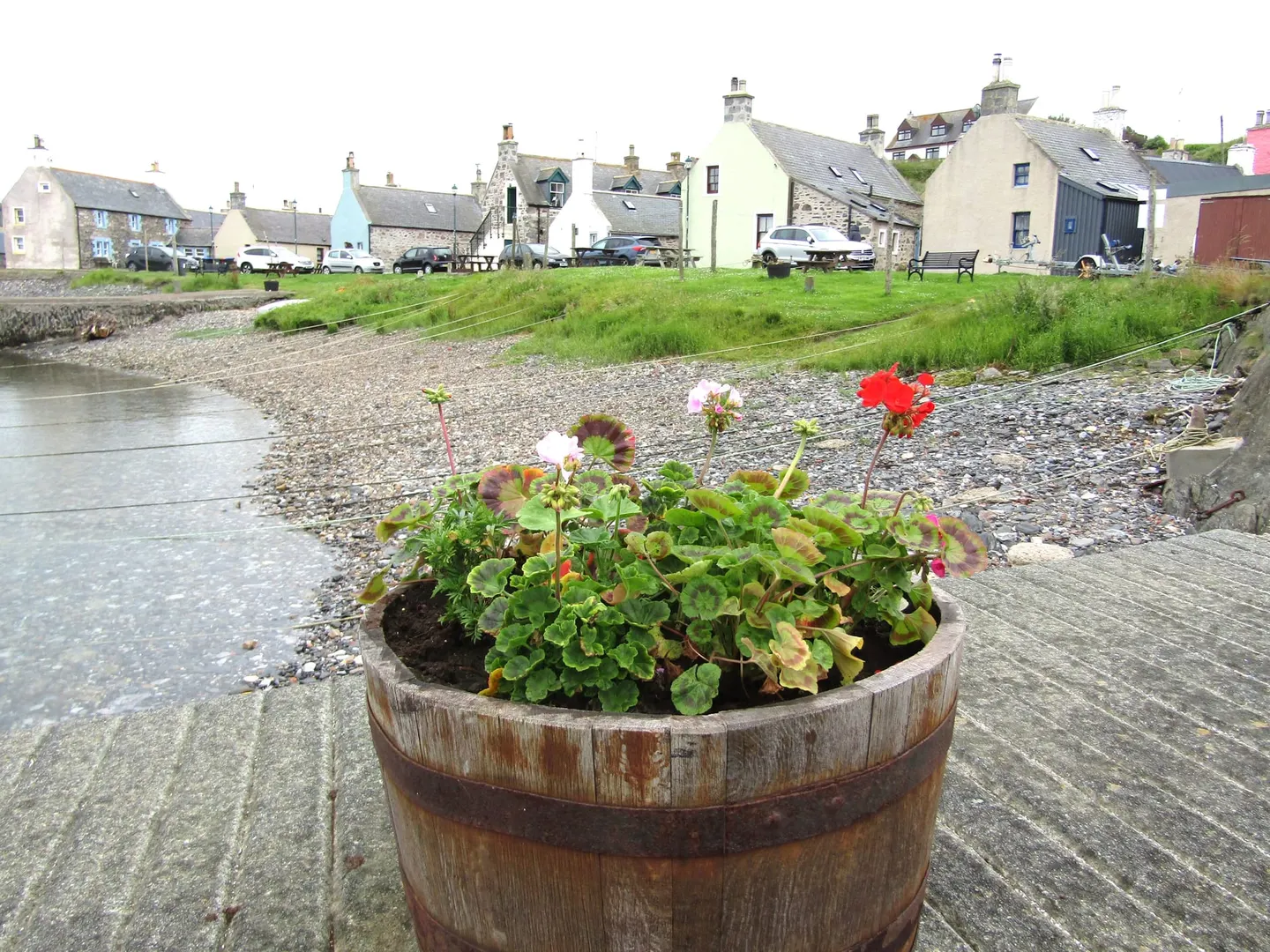 Photo of Sandend, a village in Aberdeenshire, north east Scotland.