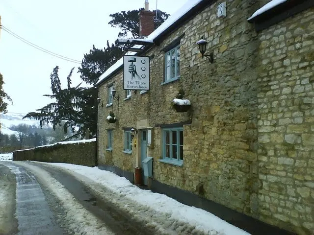 Photo of The Three Horseshoes (Batcombe), a gastropub in Somerset, south west England.