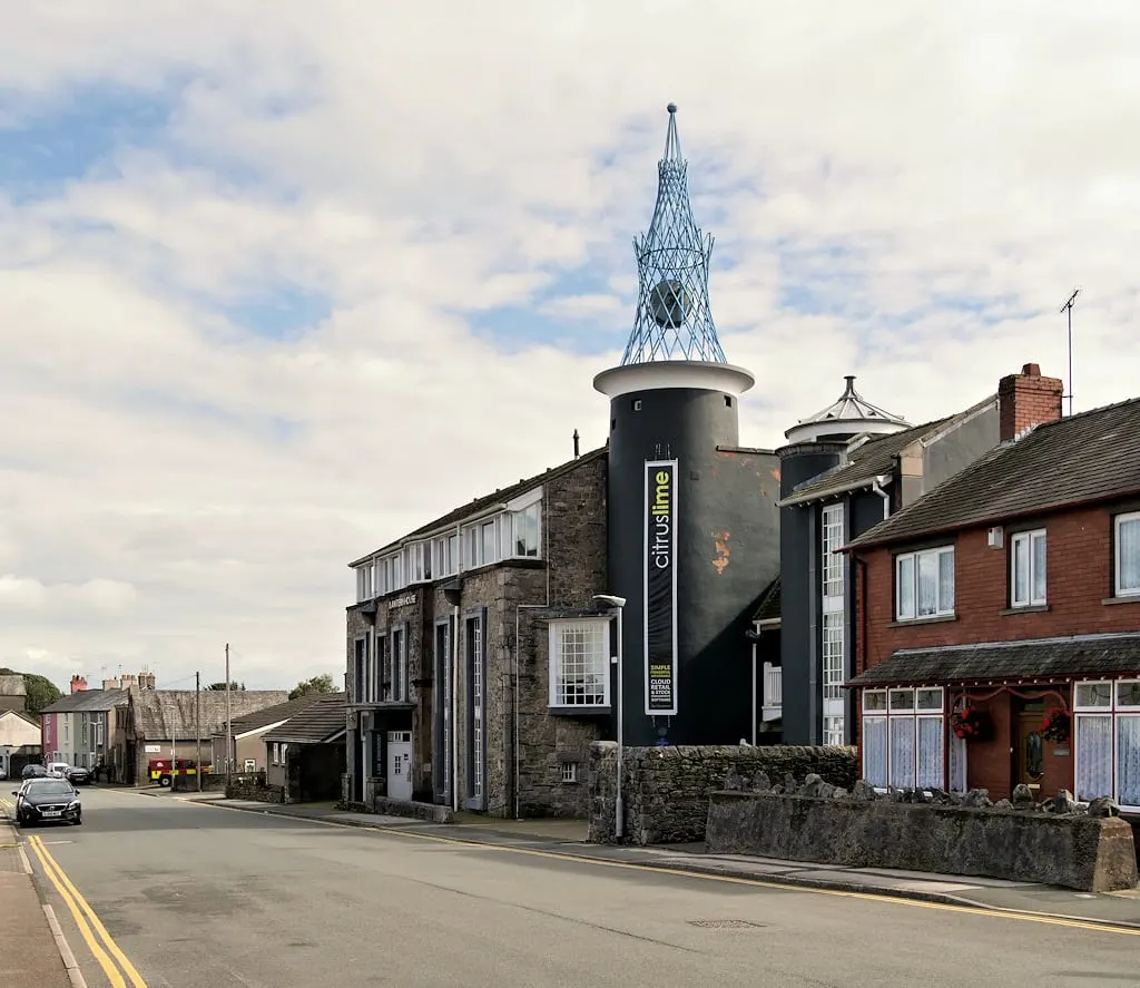 Photo of Ulverston, a village in Cumbria, north west England.