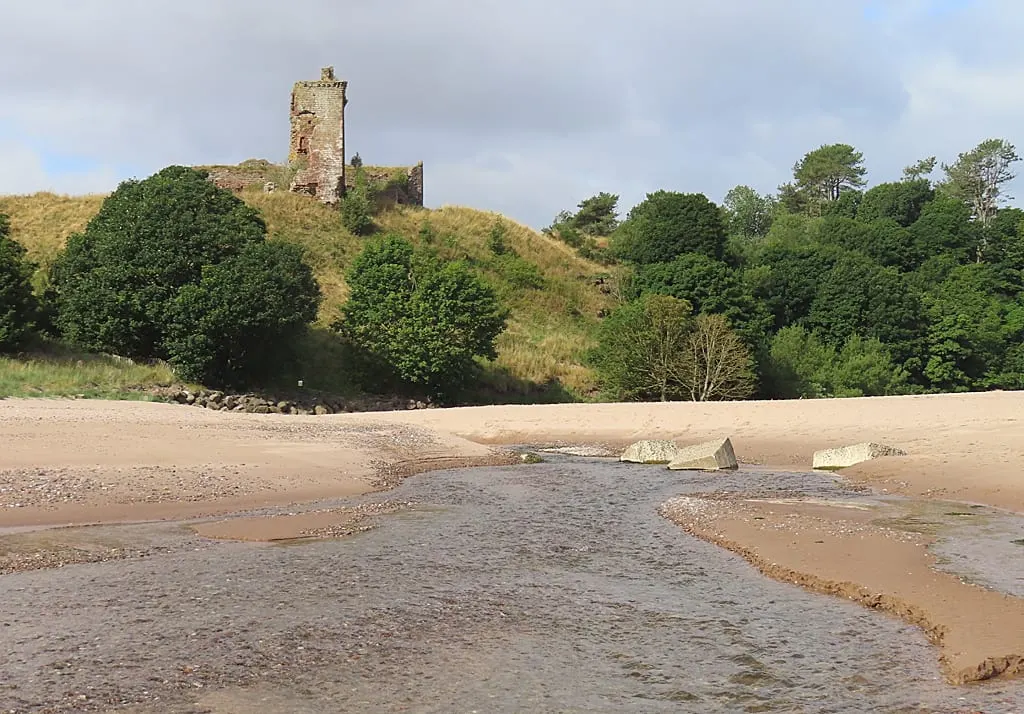 Photo of Red Castle, Lunan Bay, a ruined castle near Auchmithie, the Angus, north east Scotland.