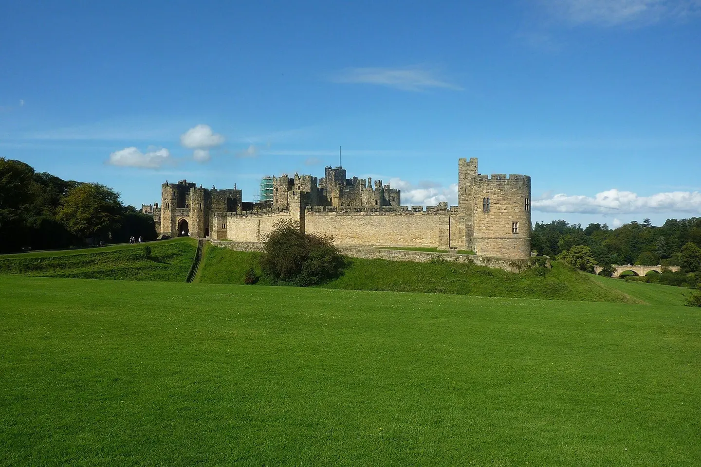 Photo of Alnwick, a village in Northumberland, north east England.