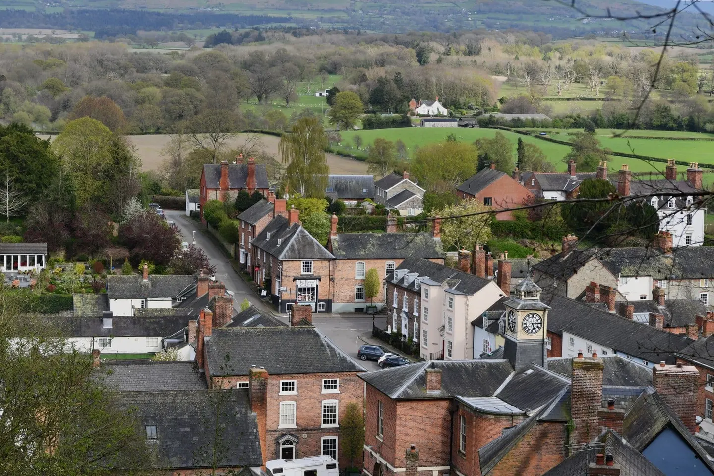Photo of Montgomery, a village in the Powys, mid Wales.